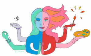 Yoga und kreatives Gestalten Logo